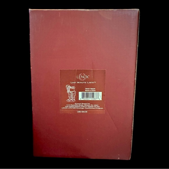 NEW Vtg 2007 Lenox ‘Santa Last Minute Lists’ Porcelain Figurine w/Giftbox - Picture 10 of 11